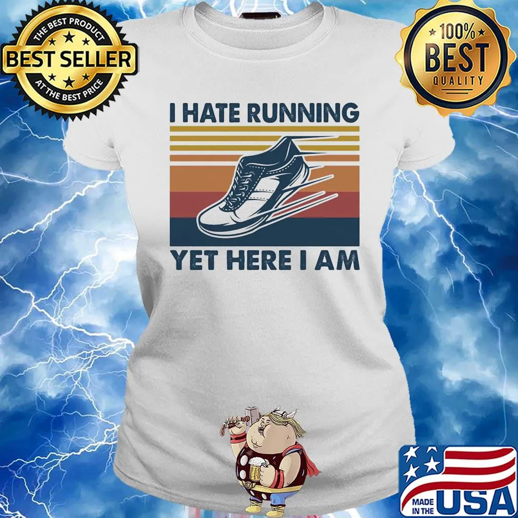 Shoes I hate running yet here I am vintage s Ladies tee