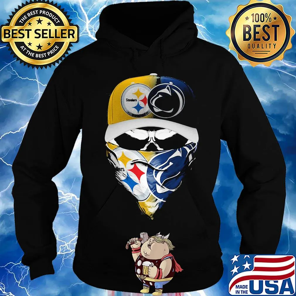 Skull mask player pittsburgh steelers vs penn state nittany lions s Hoodie