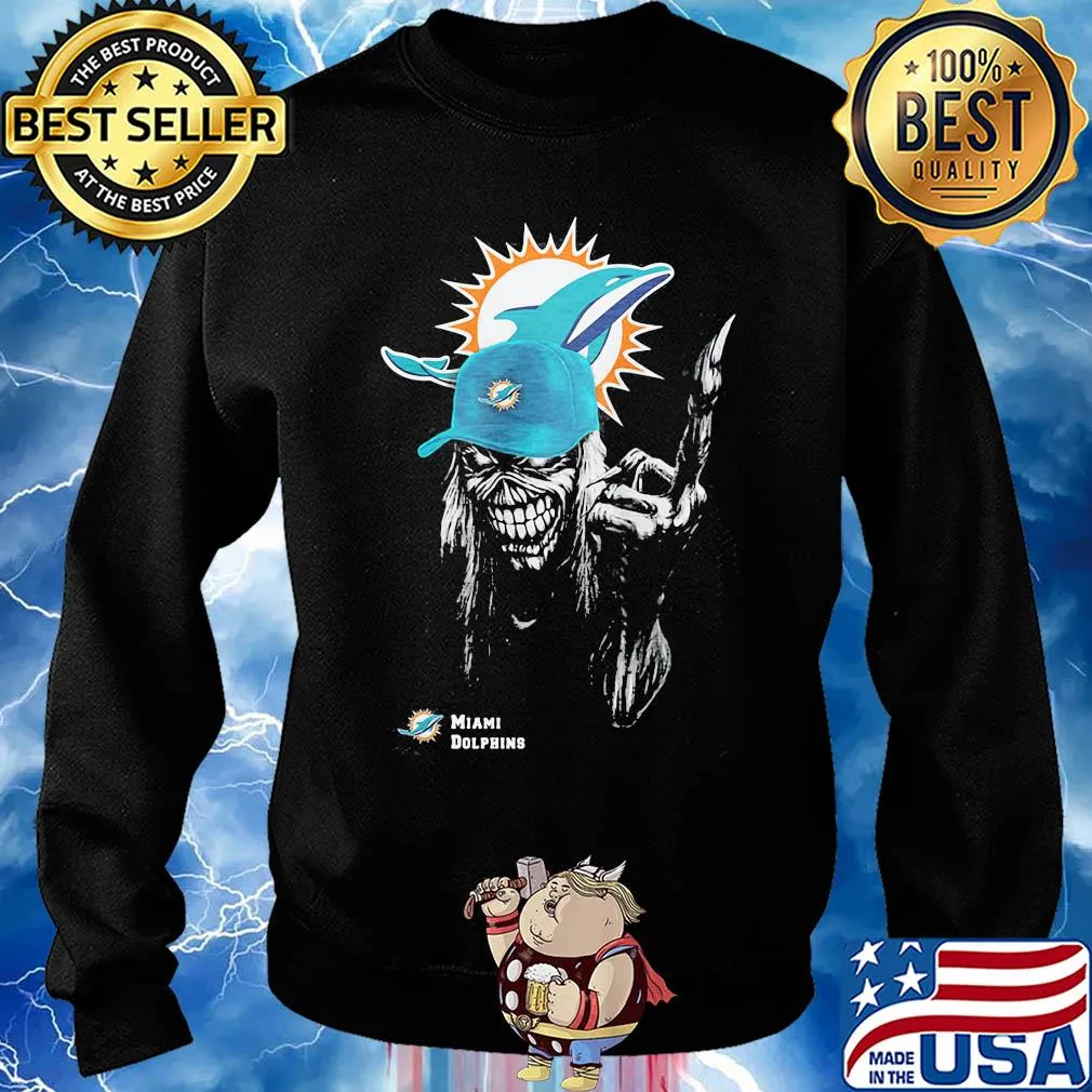 Skull miami dolphins football s Sweater