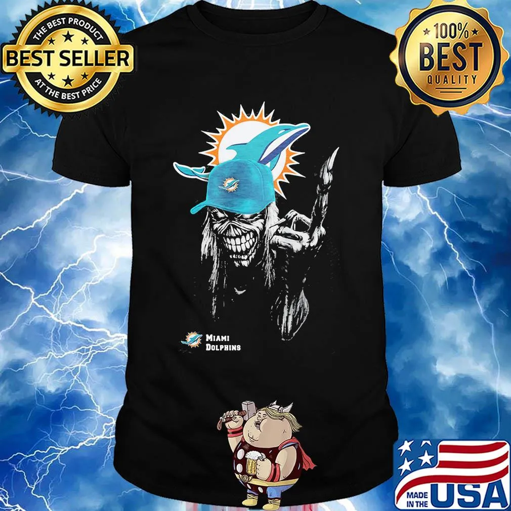 Skull miami dolphins football shirt