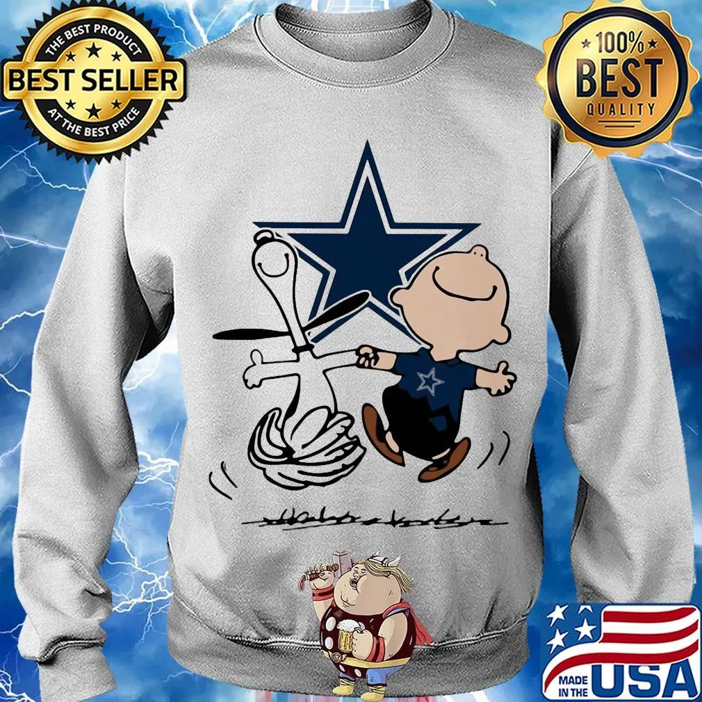Snoopy and charlie brown dallas cowboys football s Sweater
