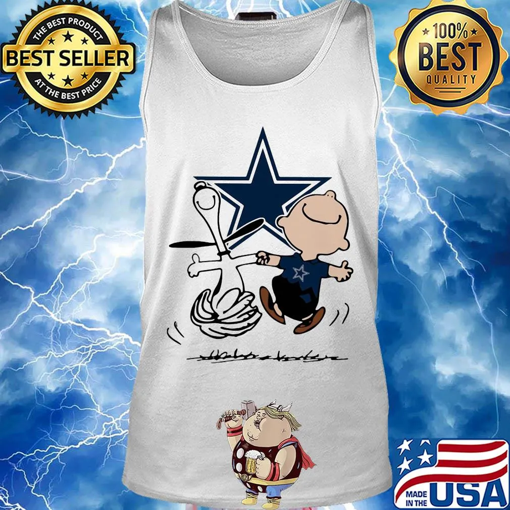 Snoopy and charlie brown dallas cowboys football s Tank top