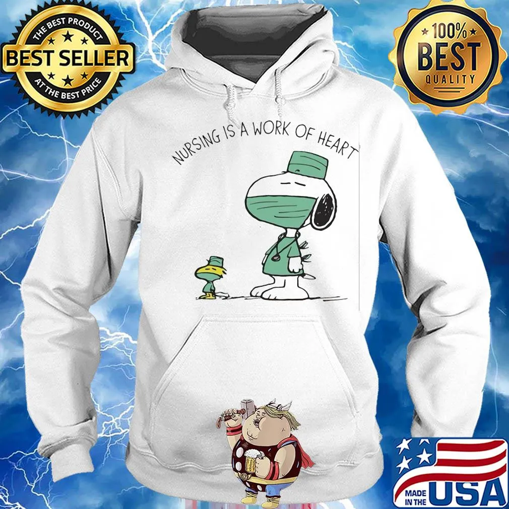 Snoopy and woodstock nursing is a work of heart s Hoodie