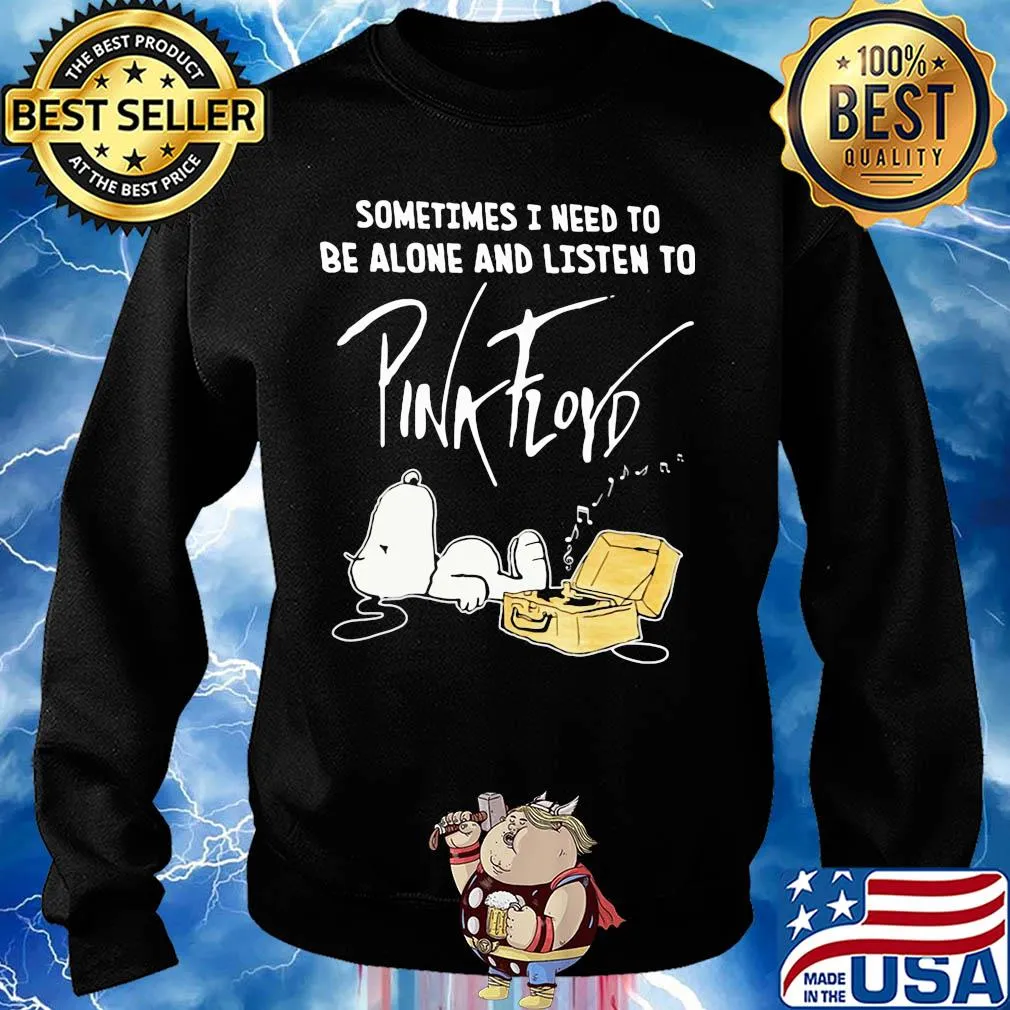 Snoopy sometimes I need to be alone and listen to pink floyd music s Sweater