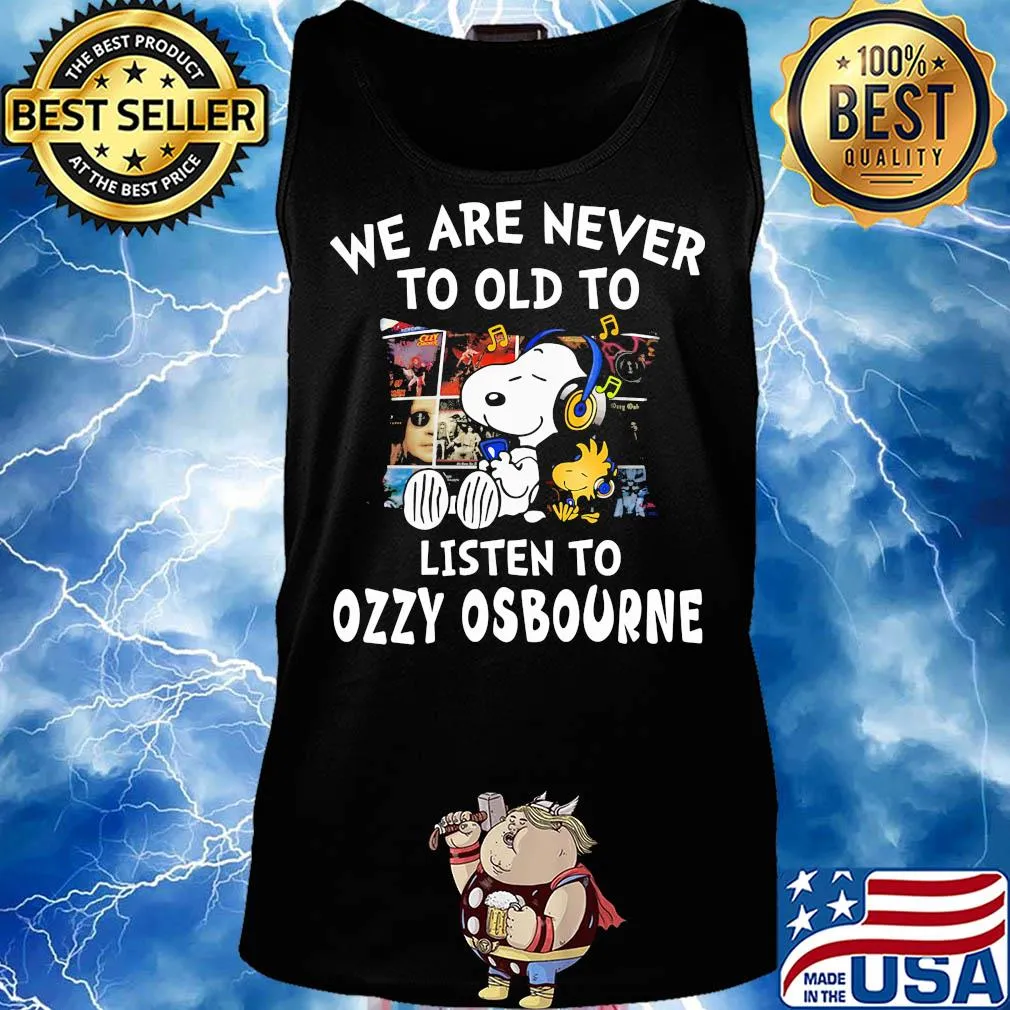 Snoopy we are never to old to listen to ozzy osbourne s Tank top