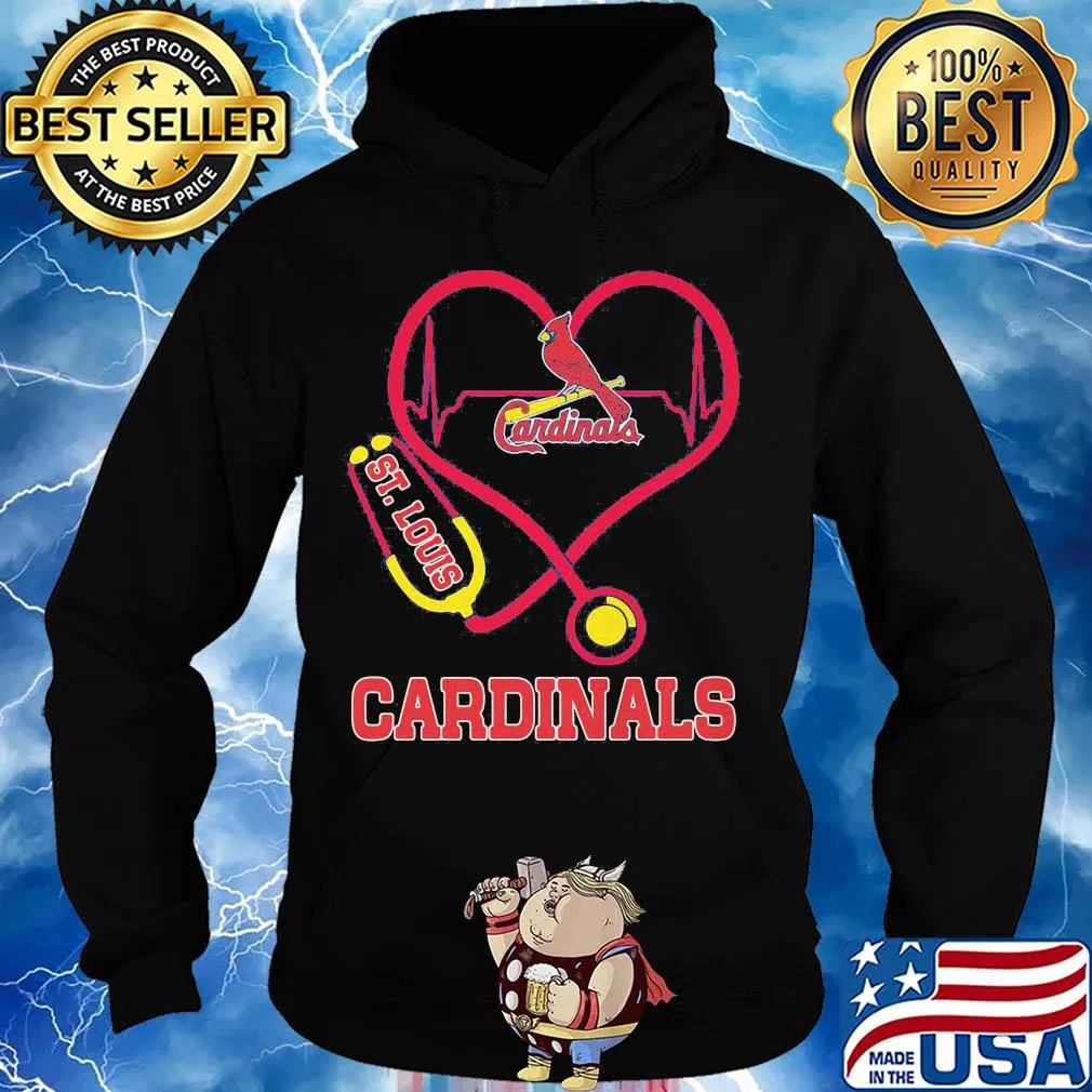 St. Louis cardinals baseball stethoscope heart s Hoodie