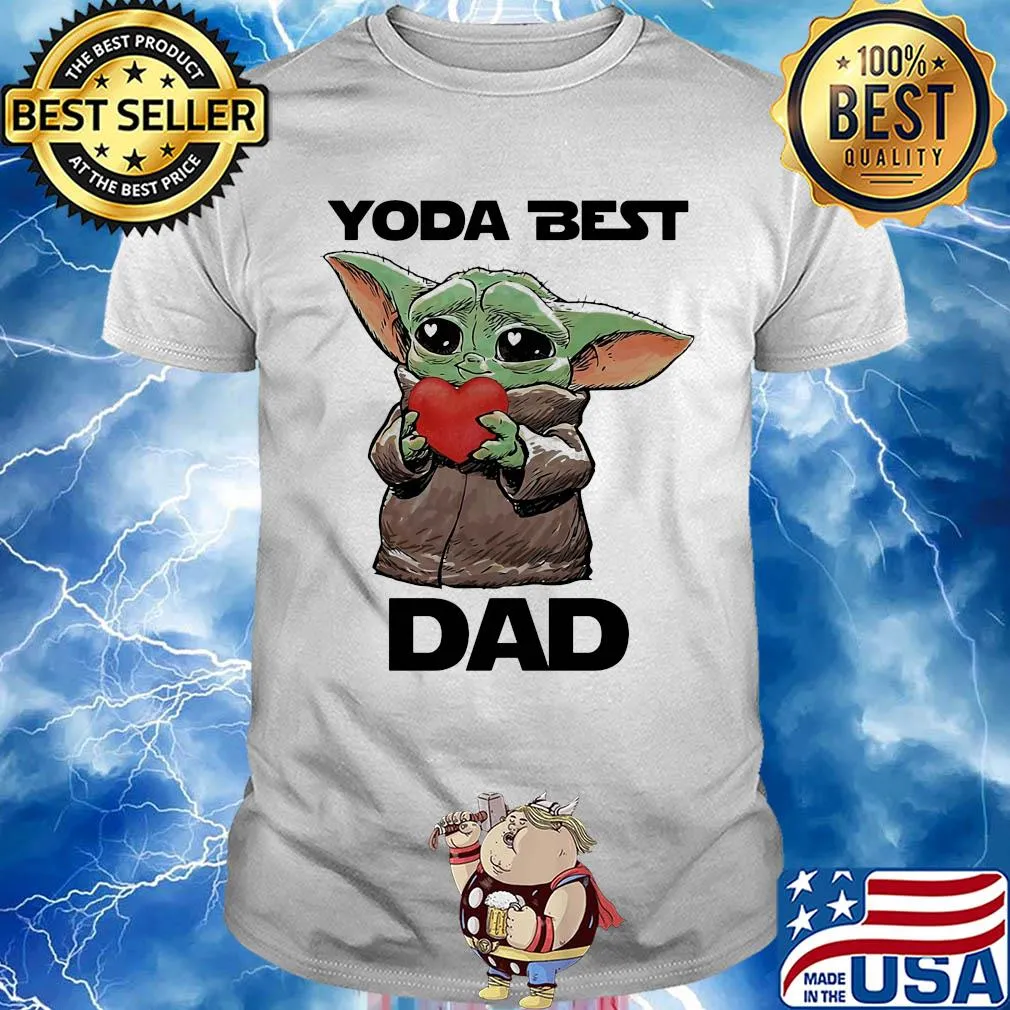 Star wars baby yoda best dad heart father’s day shirt