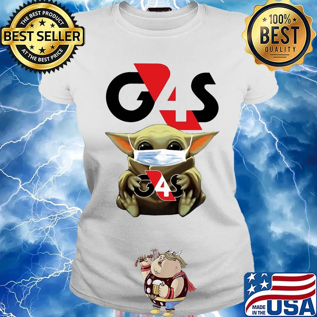 Star wars baby yoda hug g4s group 4 securicor mask covid-19 s Ladies tee