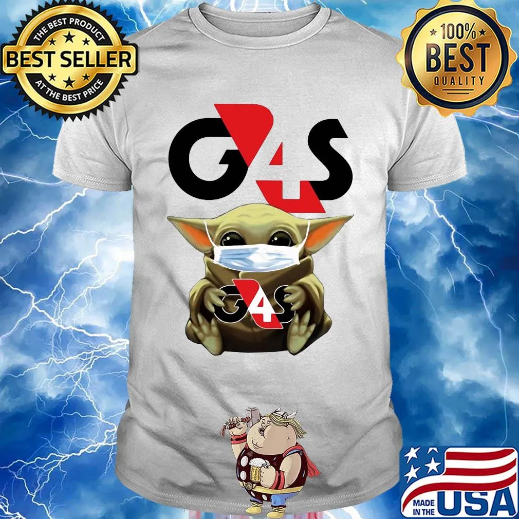 Star wars baby yoda hug g4s group 4 securicor mask covid-19 shirt