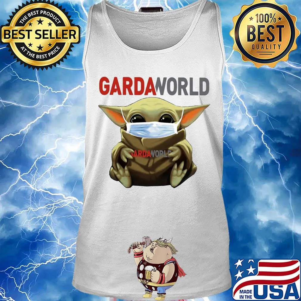 Star wars baby yoda hug gardaworld mask covid-19 s Tank top