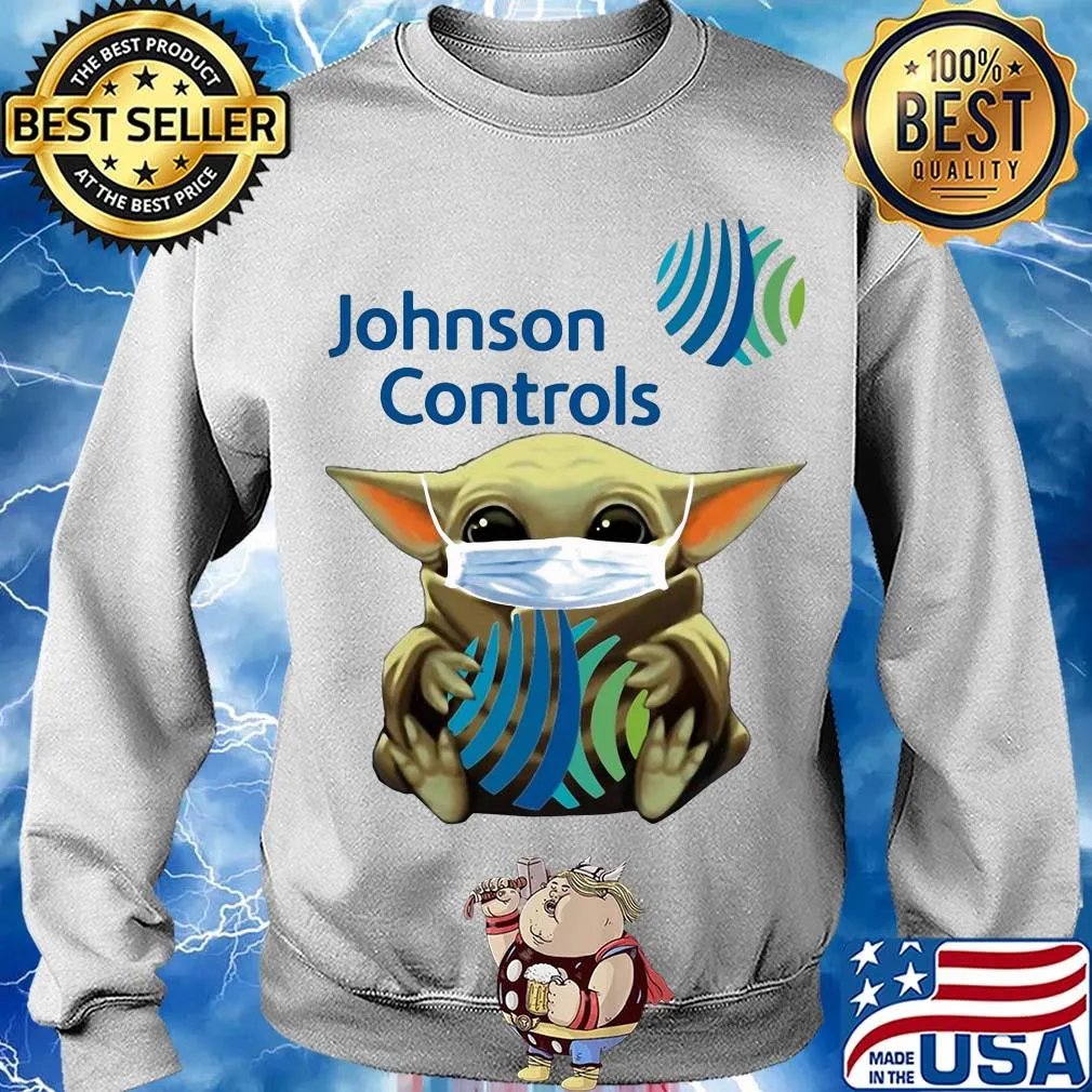 Star wars baby yoda hug johnson controls mask covid-19 s Sweater