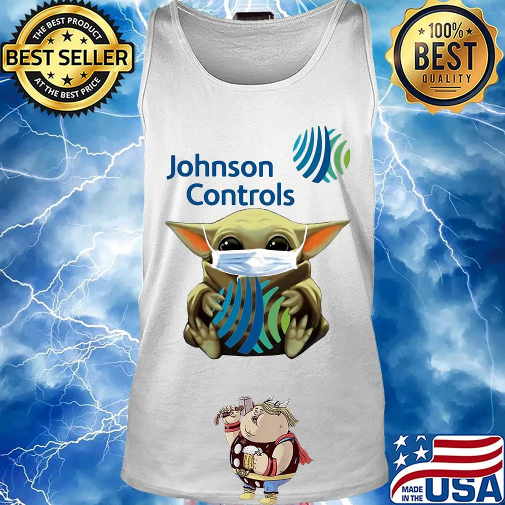 Star wars baby yoda hug johnson controls mask covid-19 s Tank top