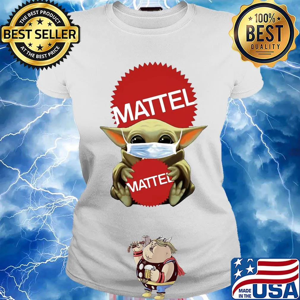Star wars baby yoda hug mattel mask covid-19 s Ladies tee