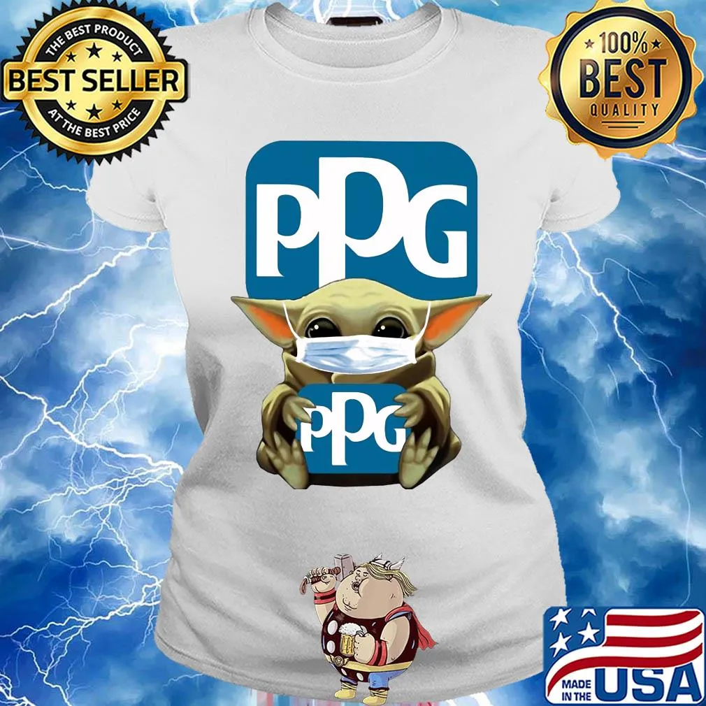 Star wars baby yoda hug ppg mask covid-19 s Ladies tee