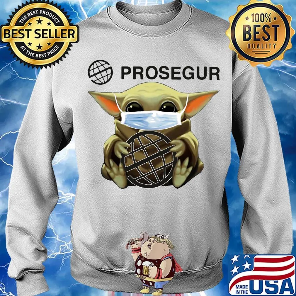 Star wars baby yoda hug prosegur mask covid-19 s Sweater