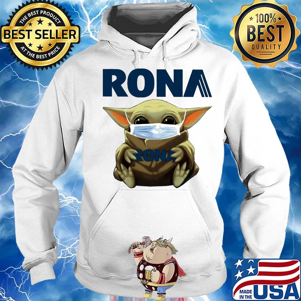 Star wars baby yoda hug rona mask covid-19 s Hoodie