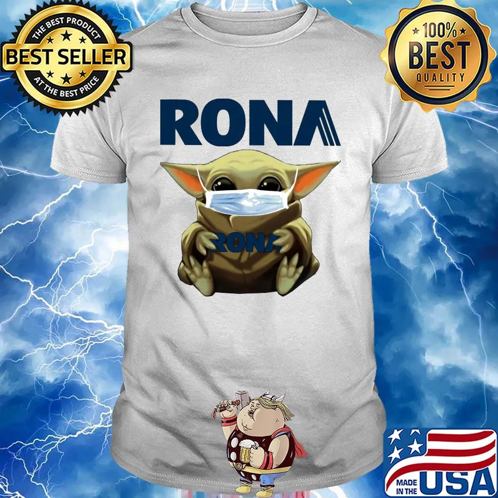 Star wars baby yoda hug rona mask covid-19 shirt