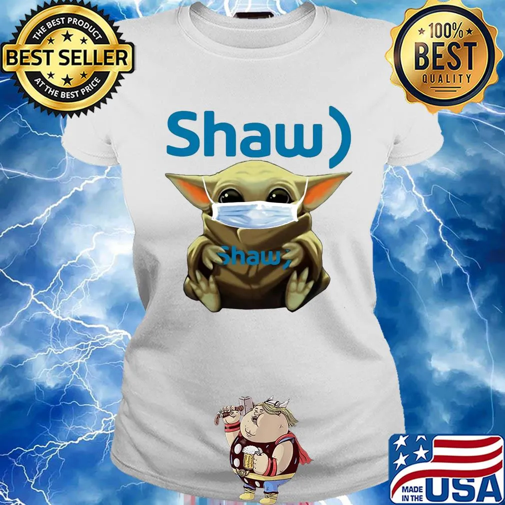 Star wars baby yoda hug shaw mask covid-19 s Ladies tee