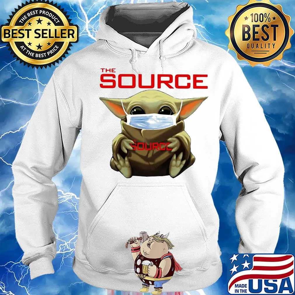 Star wars baby yoda hug the source mask covid-19 s Hoodie
