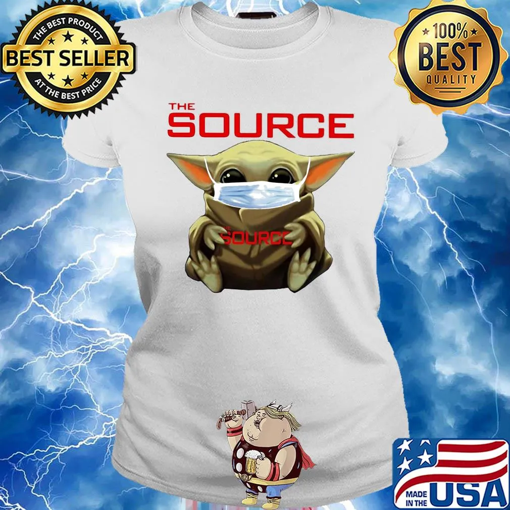 Star wars baby yoda hug the source mask covid-19 s Ladies tee