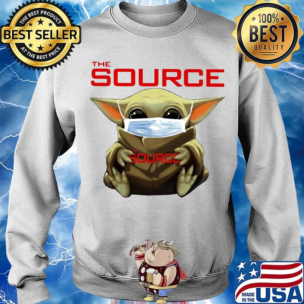 Star wars baby yoda hug the source mask covid-19 s Sweater