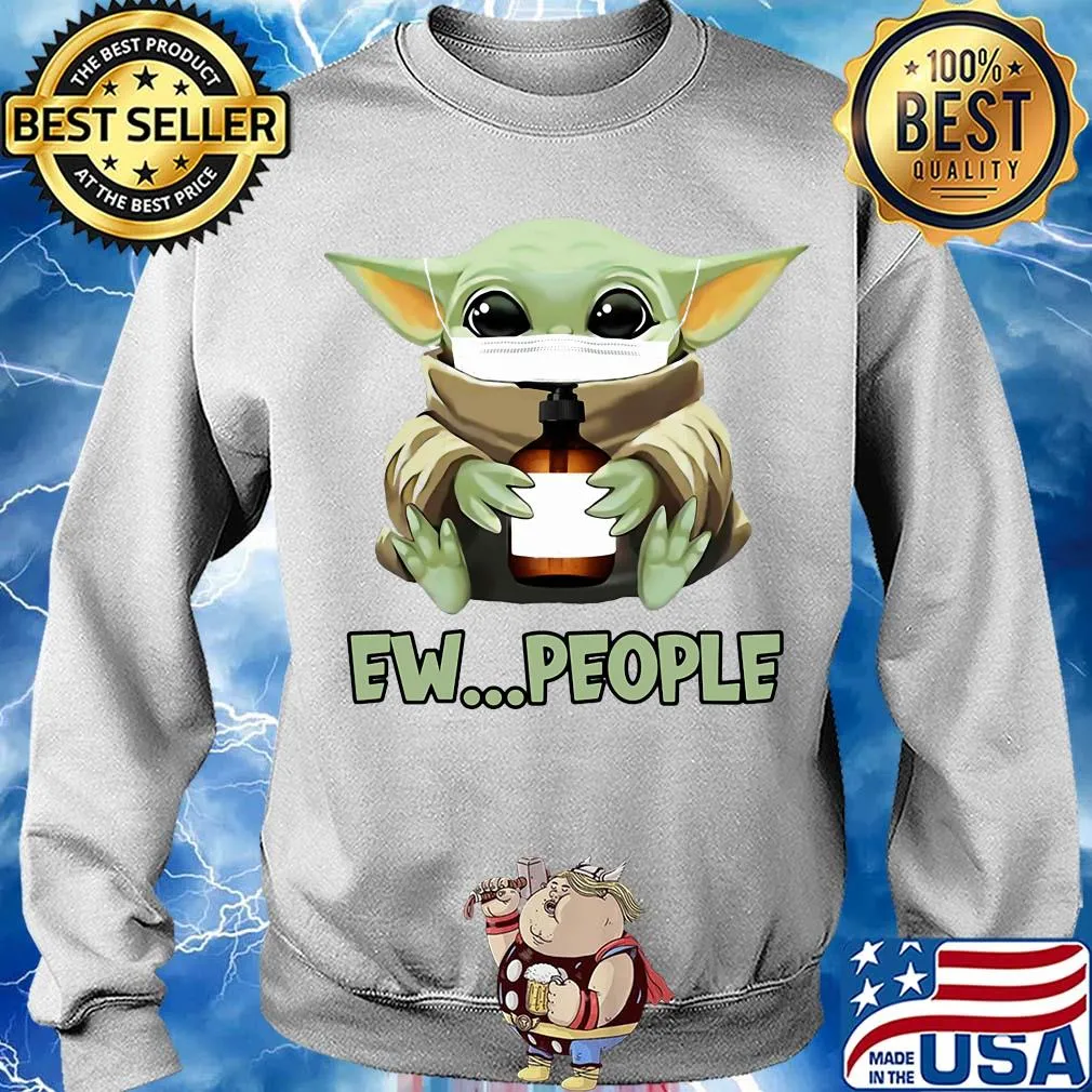 Star wars baby yoda mask hug soap ew people s Sweater