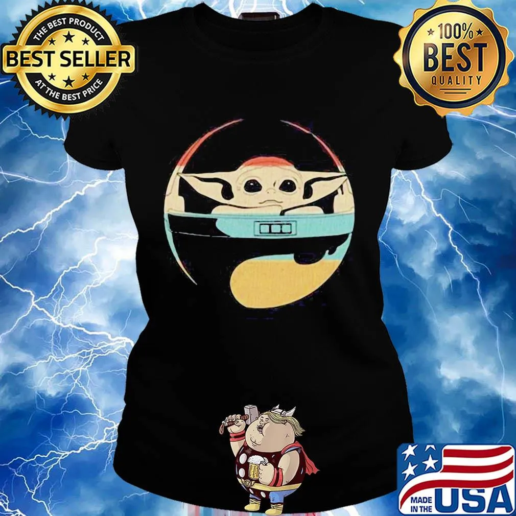 Star wars baby yoda sunset vintage s Ladies tee