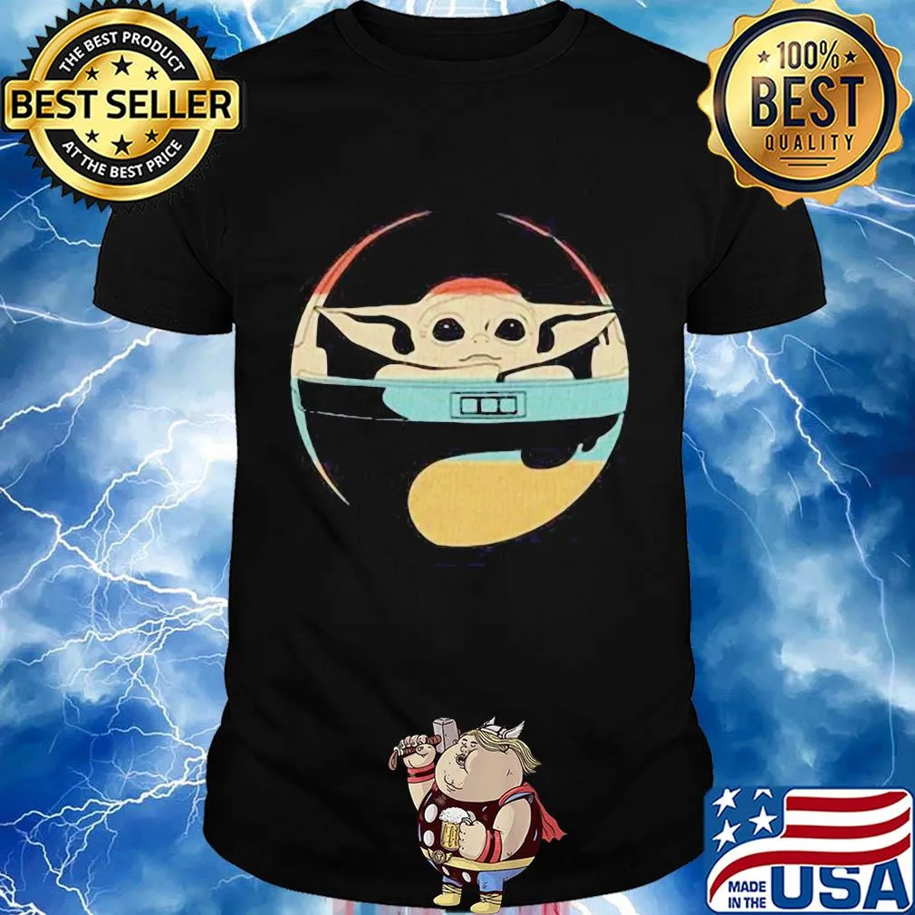 Star wars baby yoda sunset vintage shirt