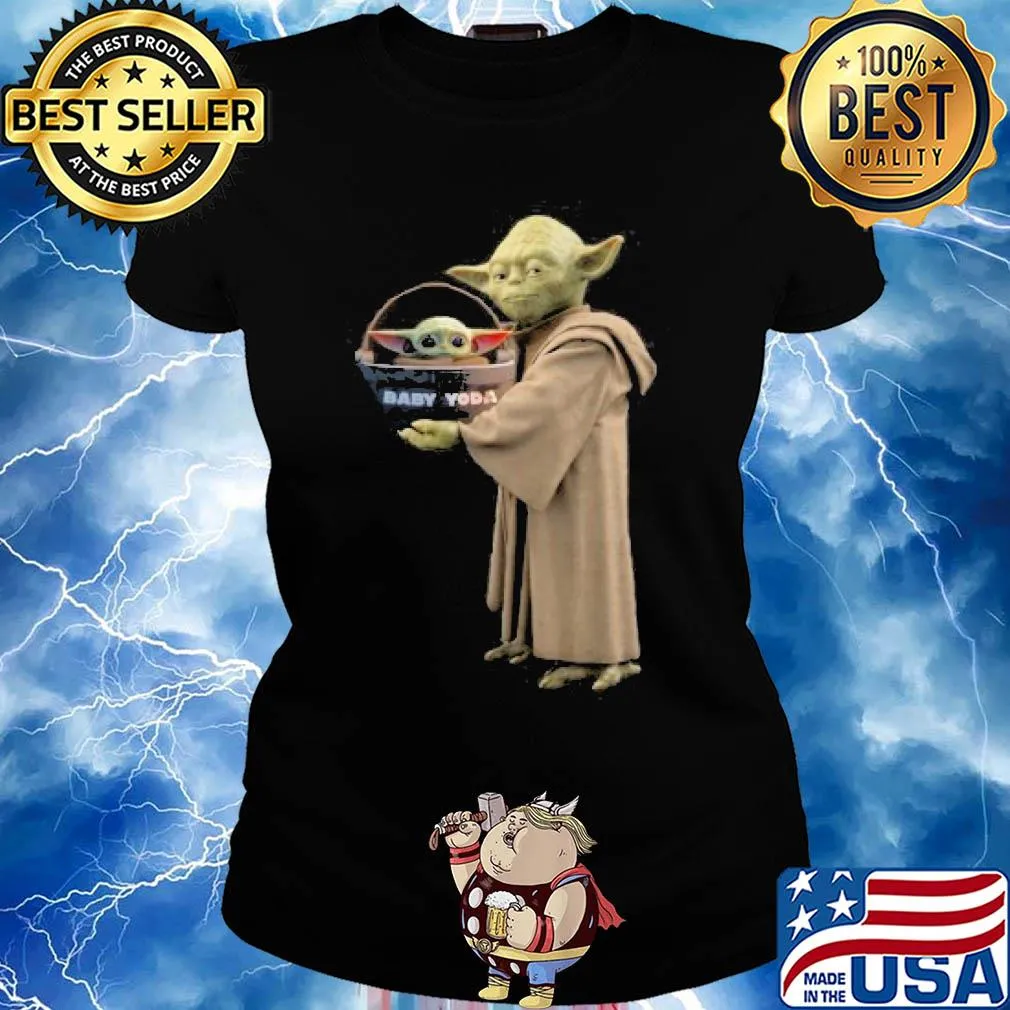 Star wars master yoda hug baby yoda s Ladies tee