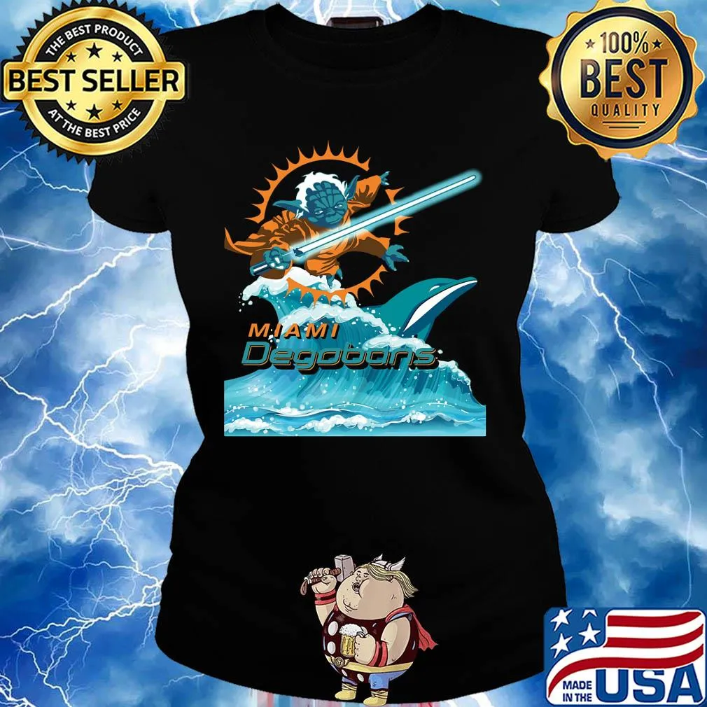 Star wars yoda miami dolphins degobons s Ladies tee