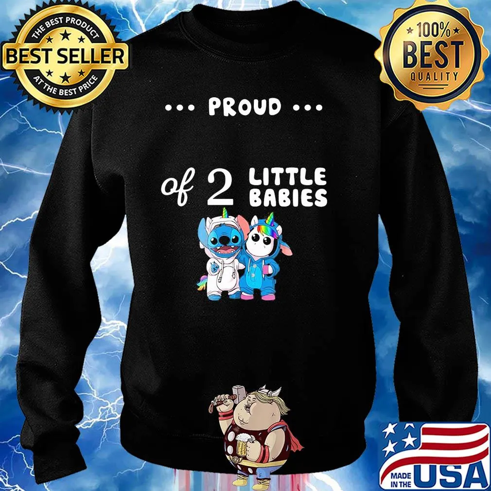 Stitch and unicorn proud of 2 little babies s Sweater