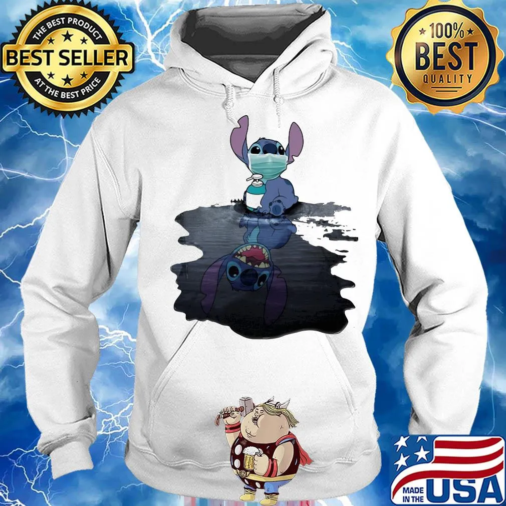 Stitch mask hug soap domestic mirror stitch smile s Hoodie