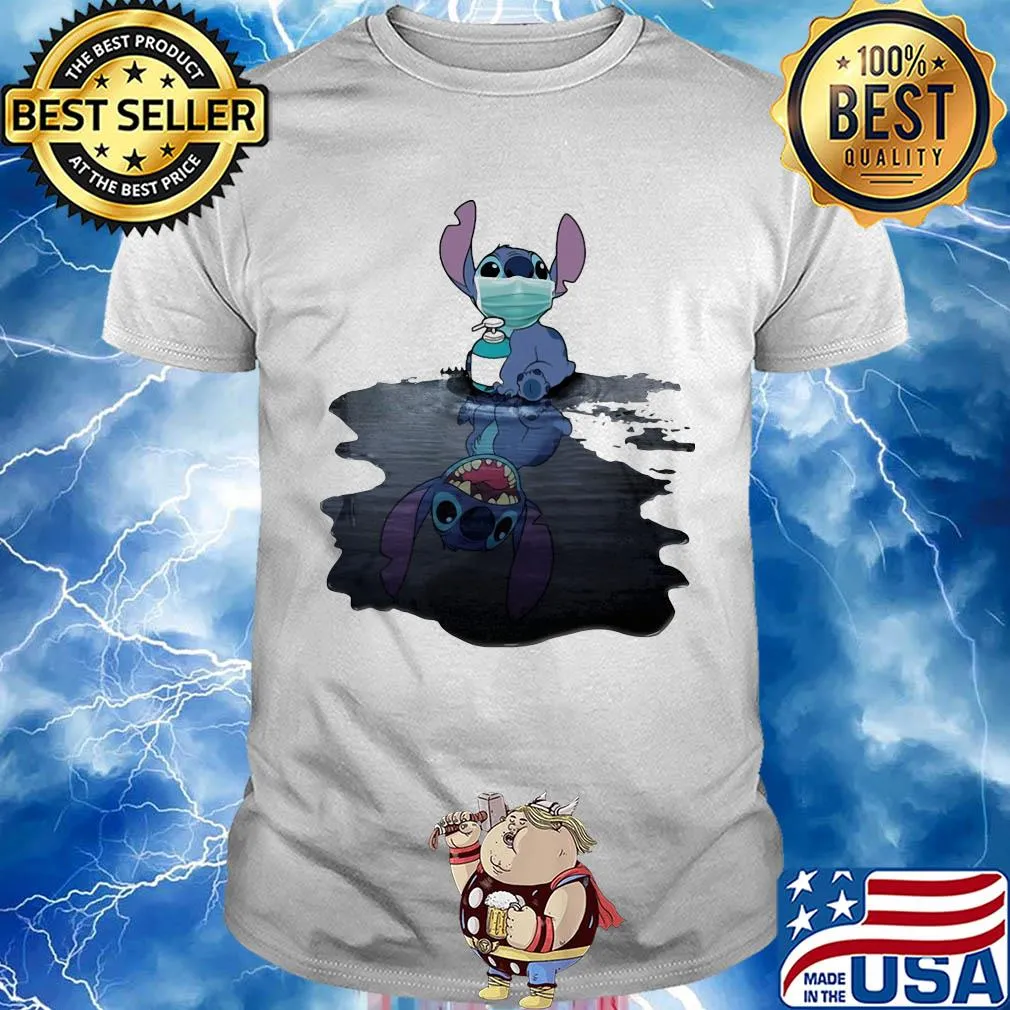 Stitch mask hug soap domestic mirror stitch smile shirt