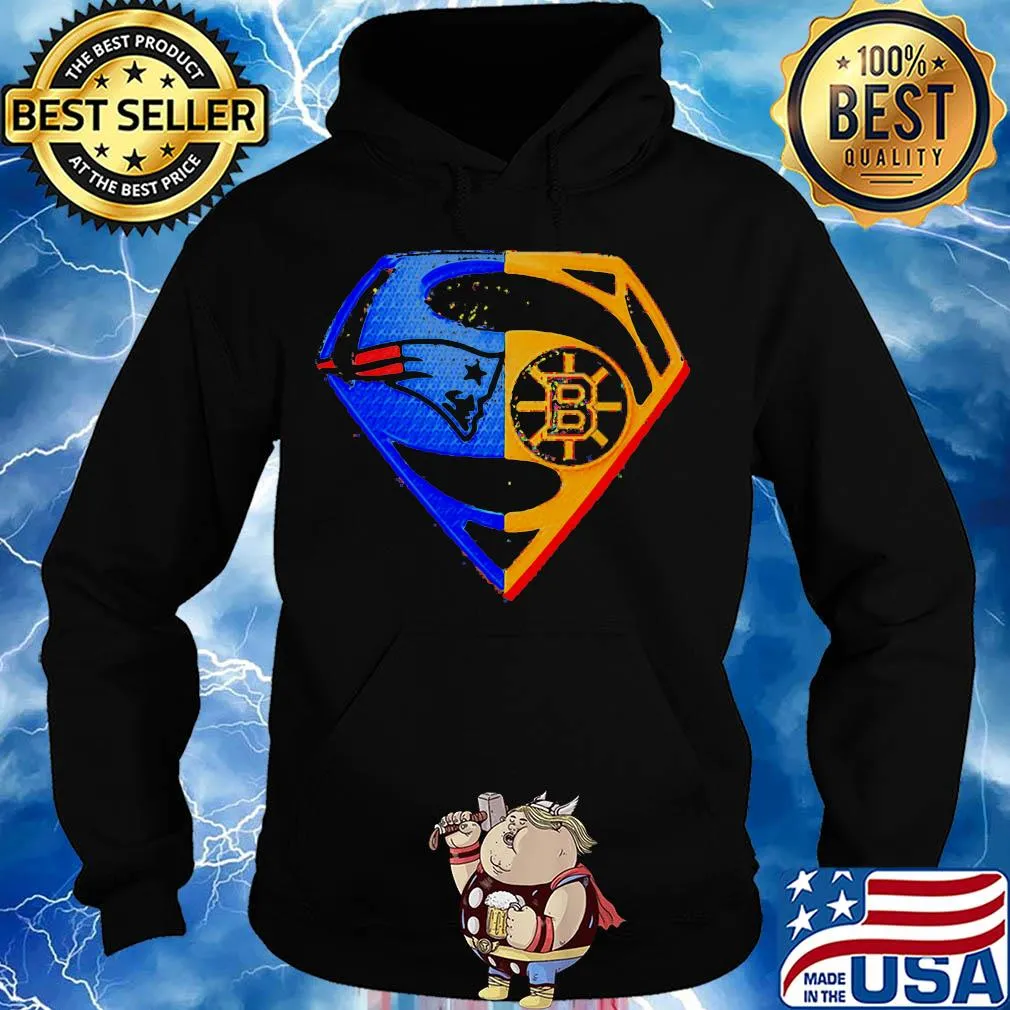 Superhero new england patriots and boston bruins diamond s Hoodie