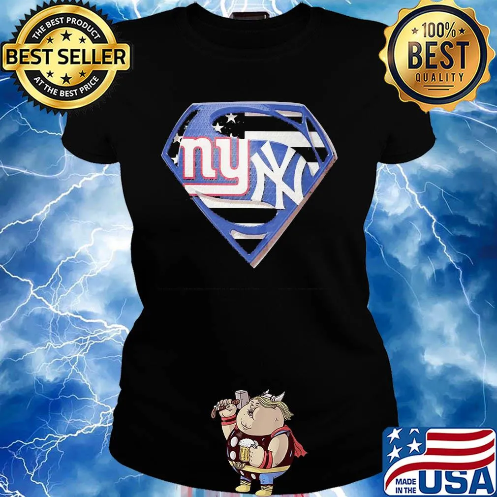 Superhero new york giants diamond american flag s Ladies tee