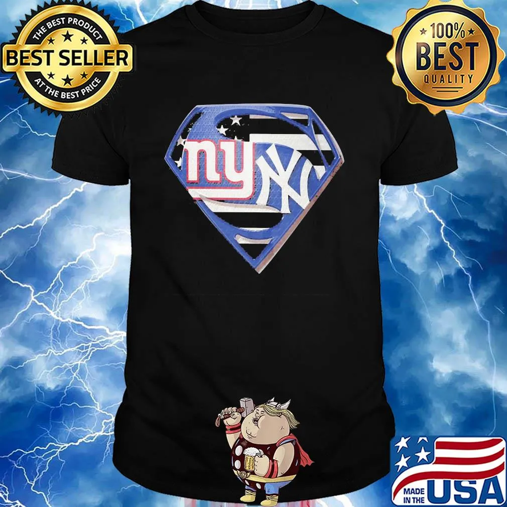 Superhero new york giants diamond american flag shirt