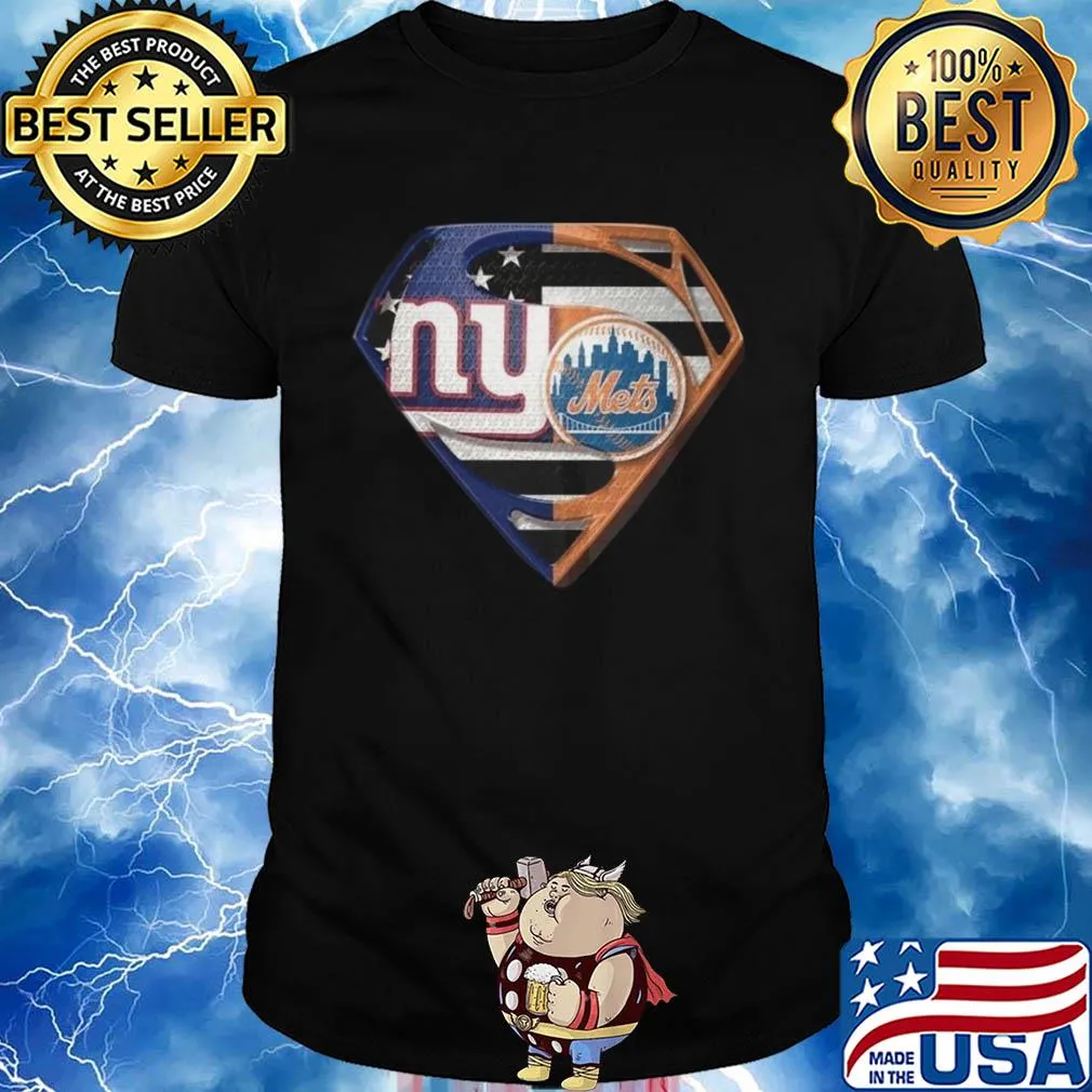 Superhero new york giants vs new york mets diamond american flag shirt