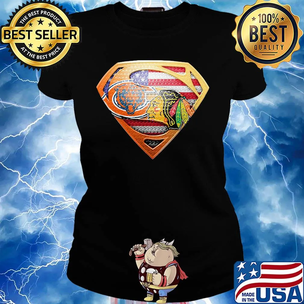 Superman chicago bears vs washington redskins american flag independence day s Ladies tee