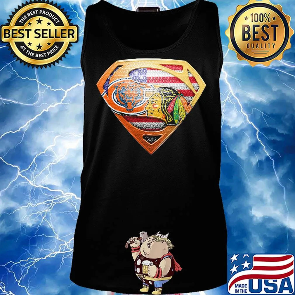 Superman chicago bears vs washington redskins american flag independence day s Tank top