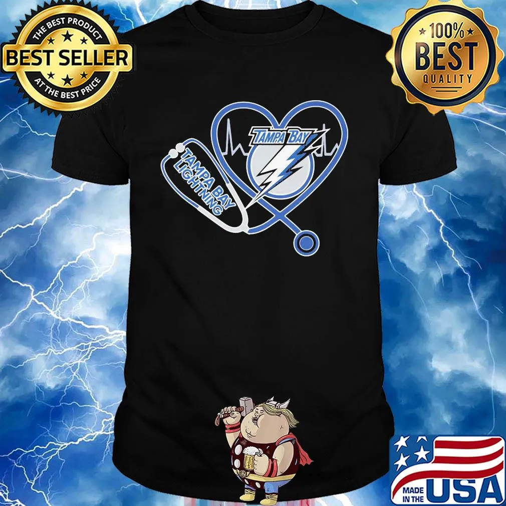 Tampa bay lightning hockey stethoscope heart shirt