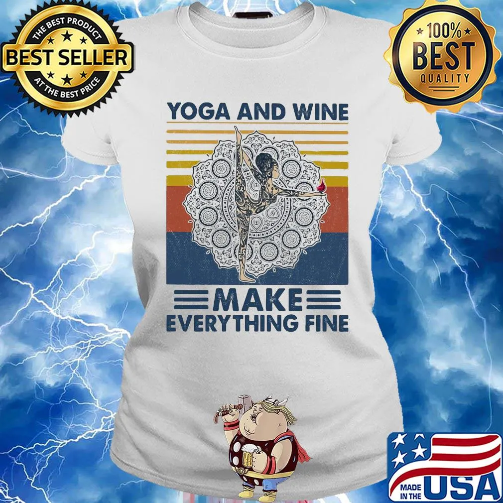 Tattoo henna yoga chill and wine make everything fine vintage s Ladies tee