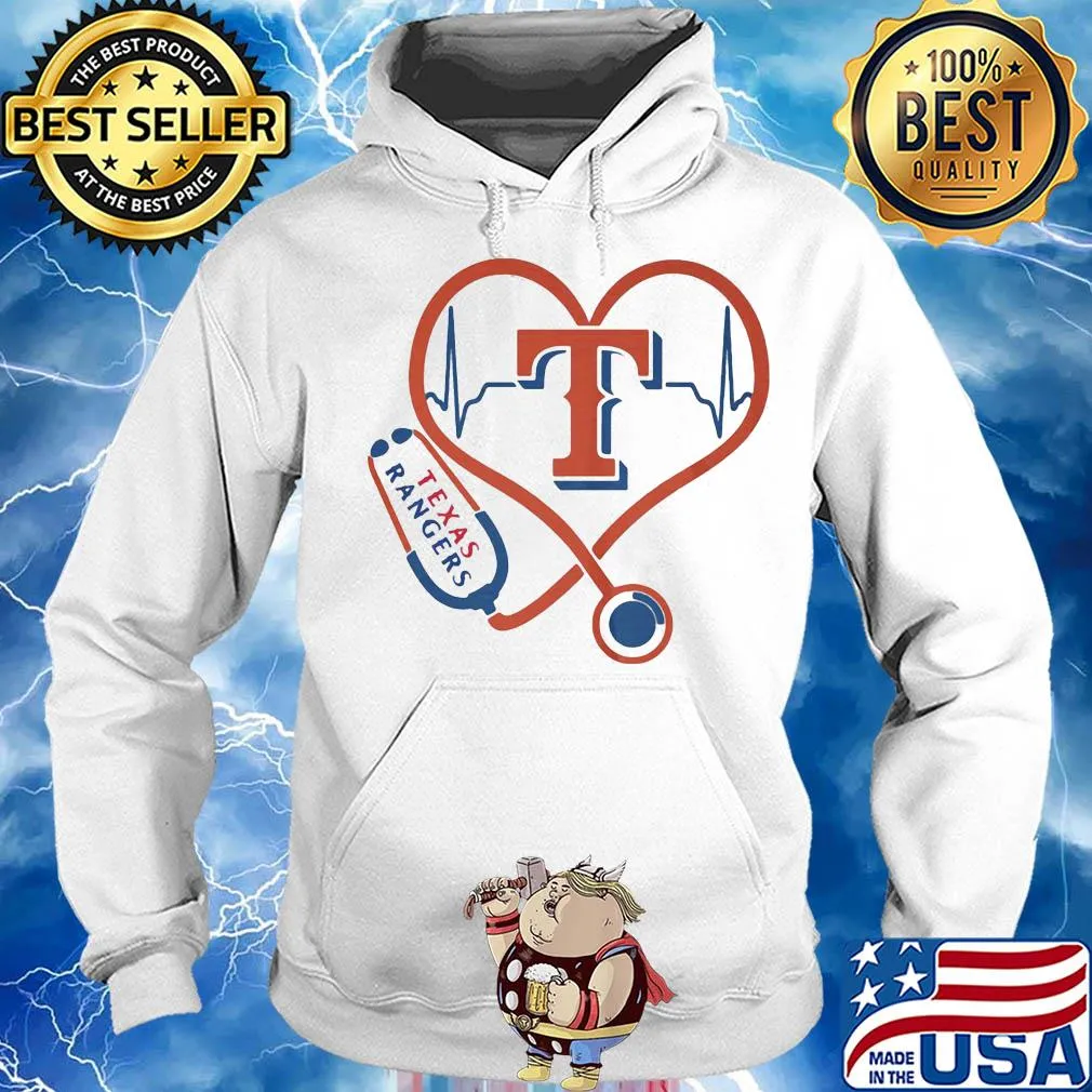 Texas rangers baseball stethoscope heart s Hoodie