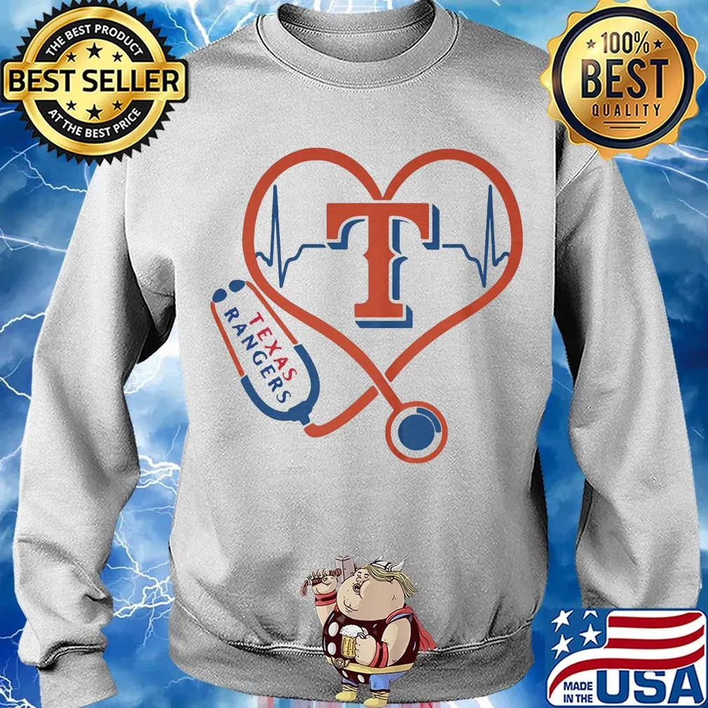 Texas rangers baseball stethoscope heart s Sweater