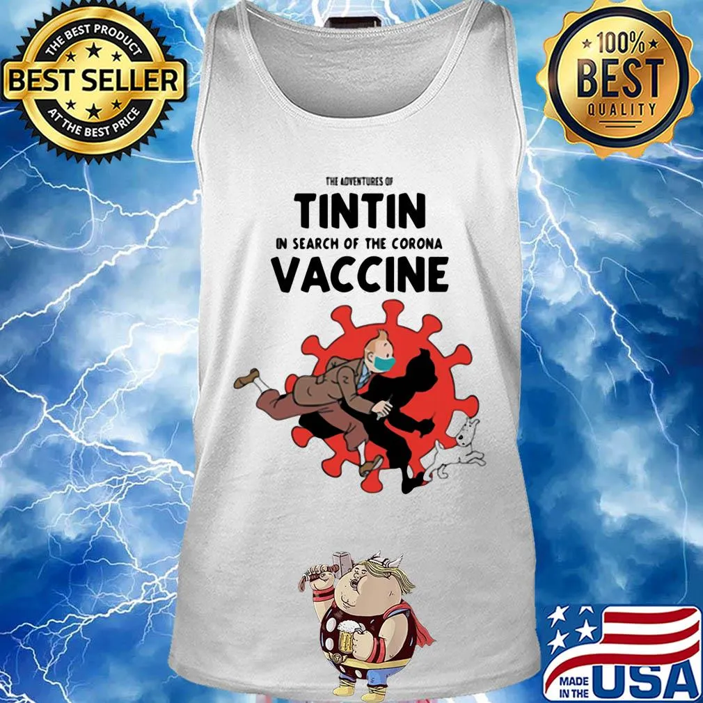 The adventures of tintin in search of the corona vaccine mask Scooter red Dog s Tank top