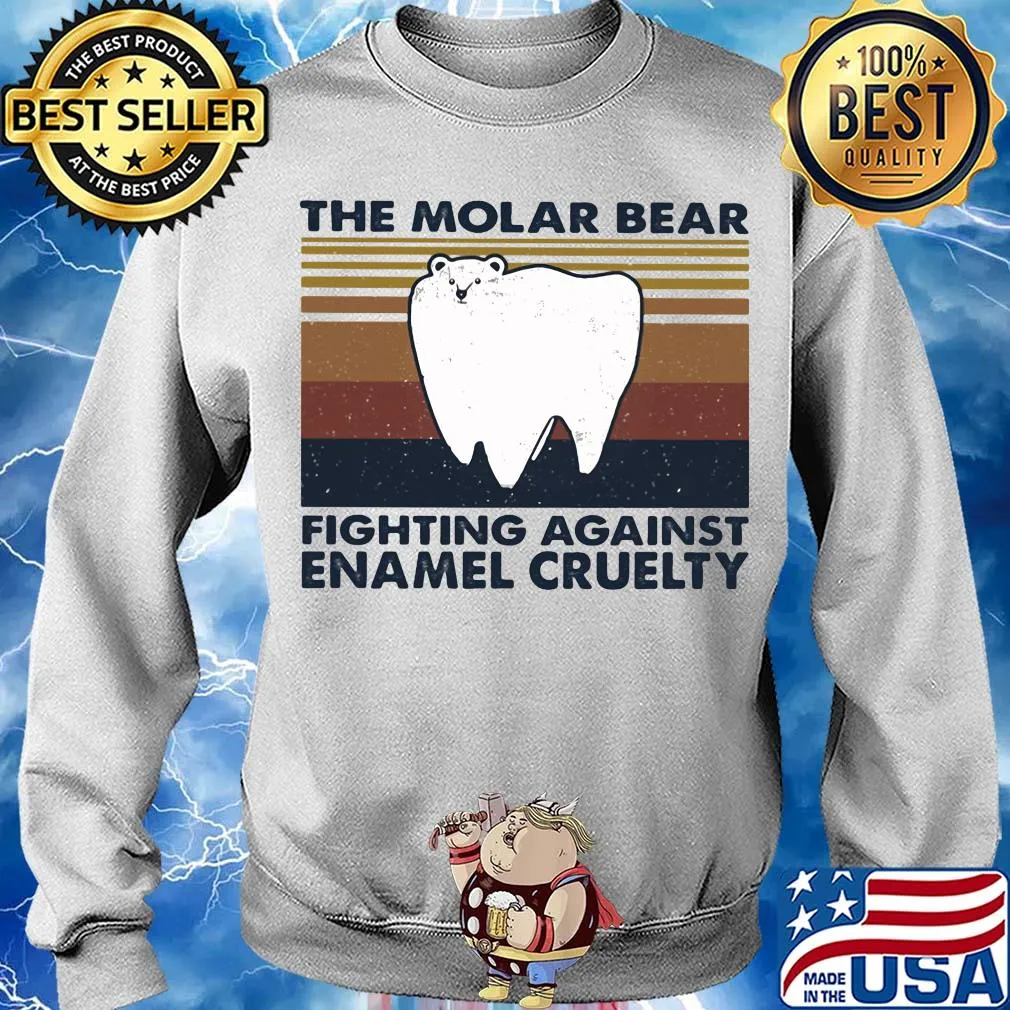The molar bear fighting against enamel cruelty vintage s Sweater