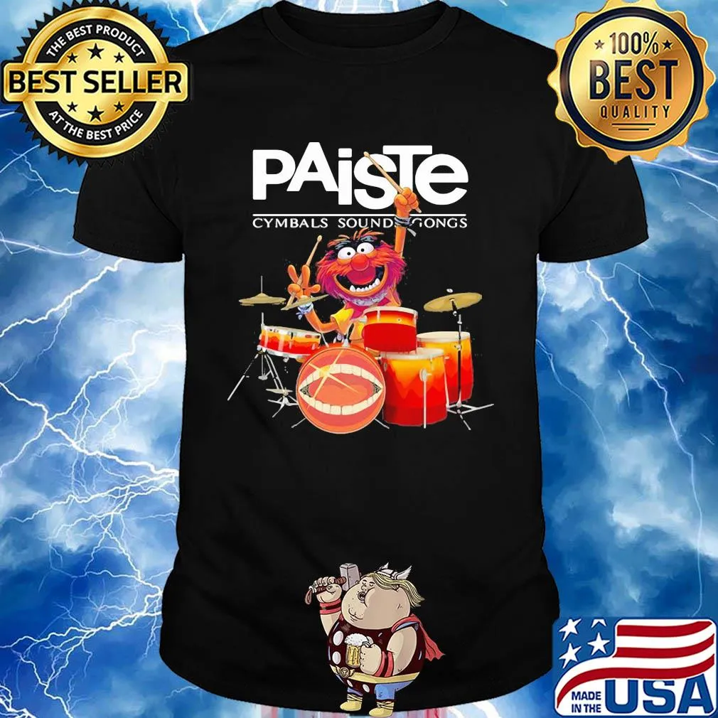 The muppet show animal playing paiste cymbals sound gongs drums shirt