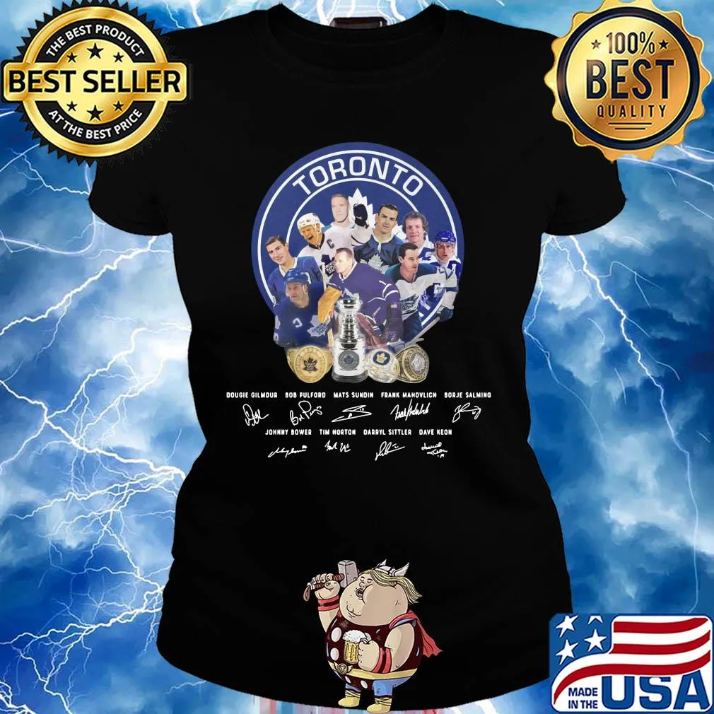 Toronto maple leafs hockey team players signatures s Ladies tee