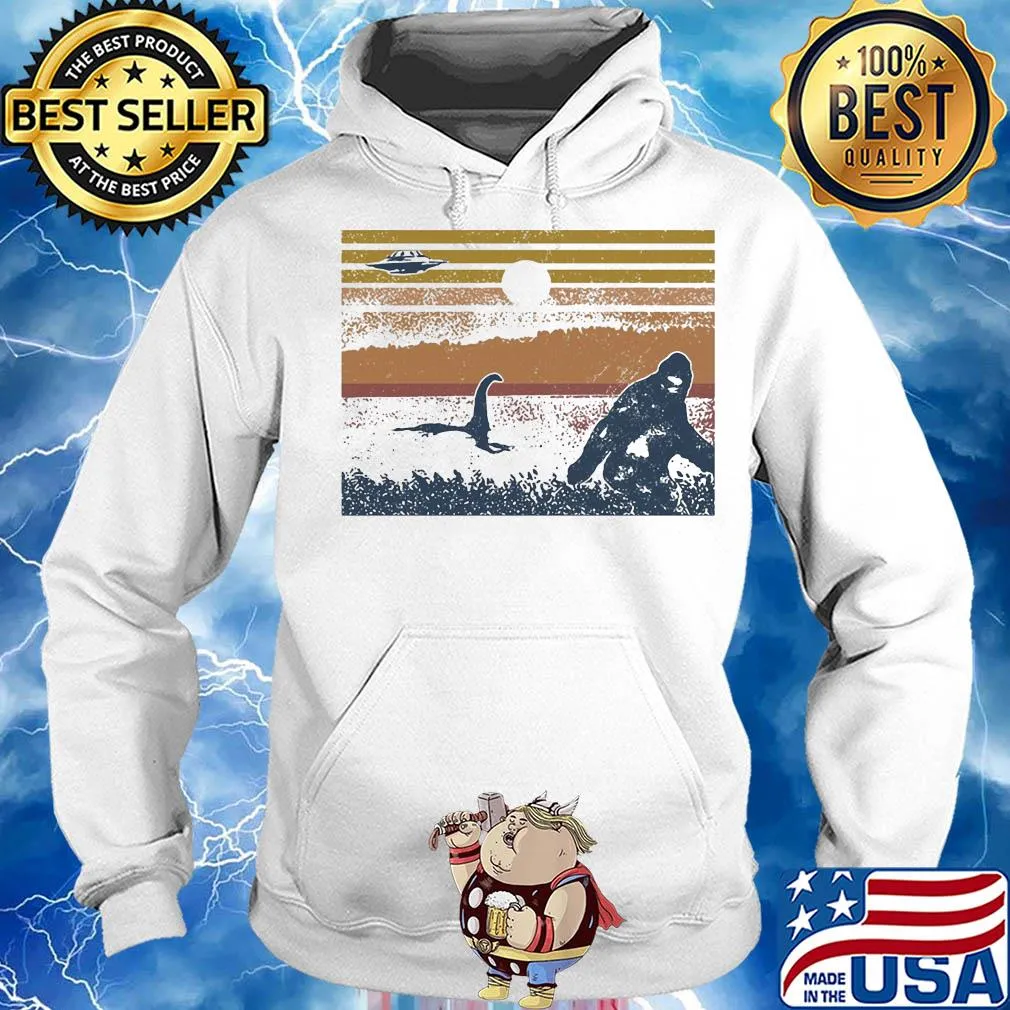 Ufo dinosaurs and bigfoot vintage s Hoodie