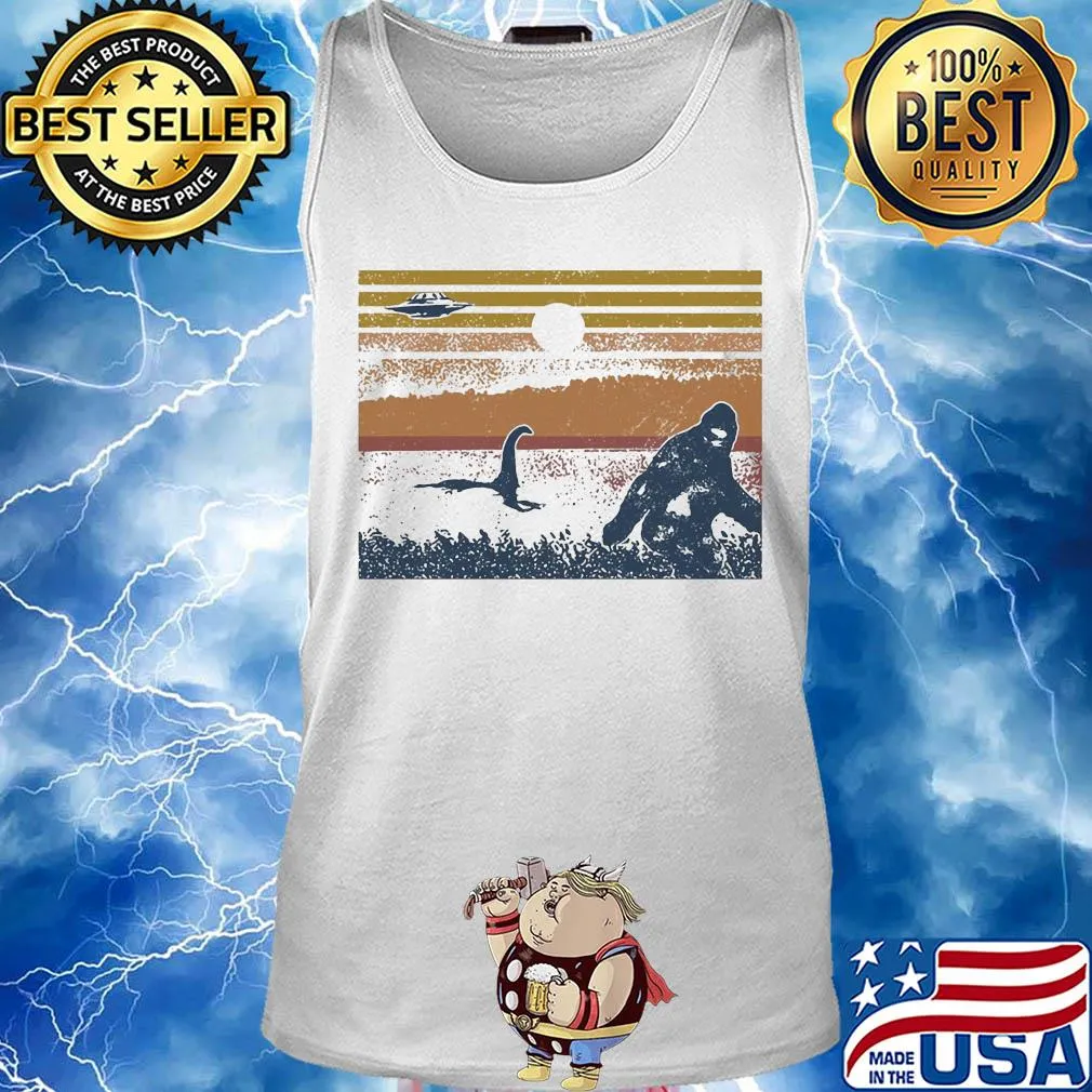 Ufo dinosaurs and bigfoot vintage s Tank top