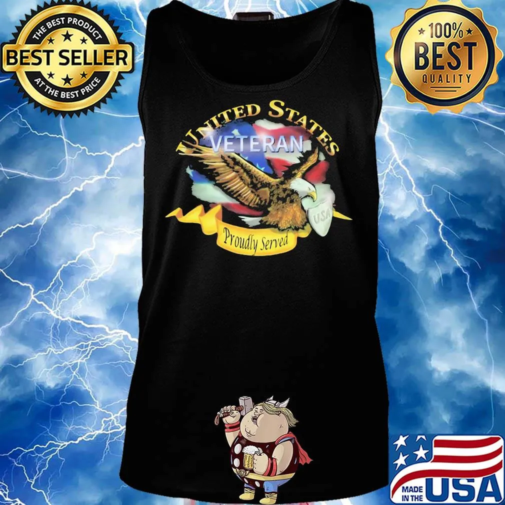 United states veteran proudly served US American flag veteran Independence Day s Tank top